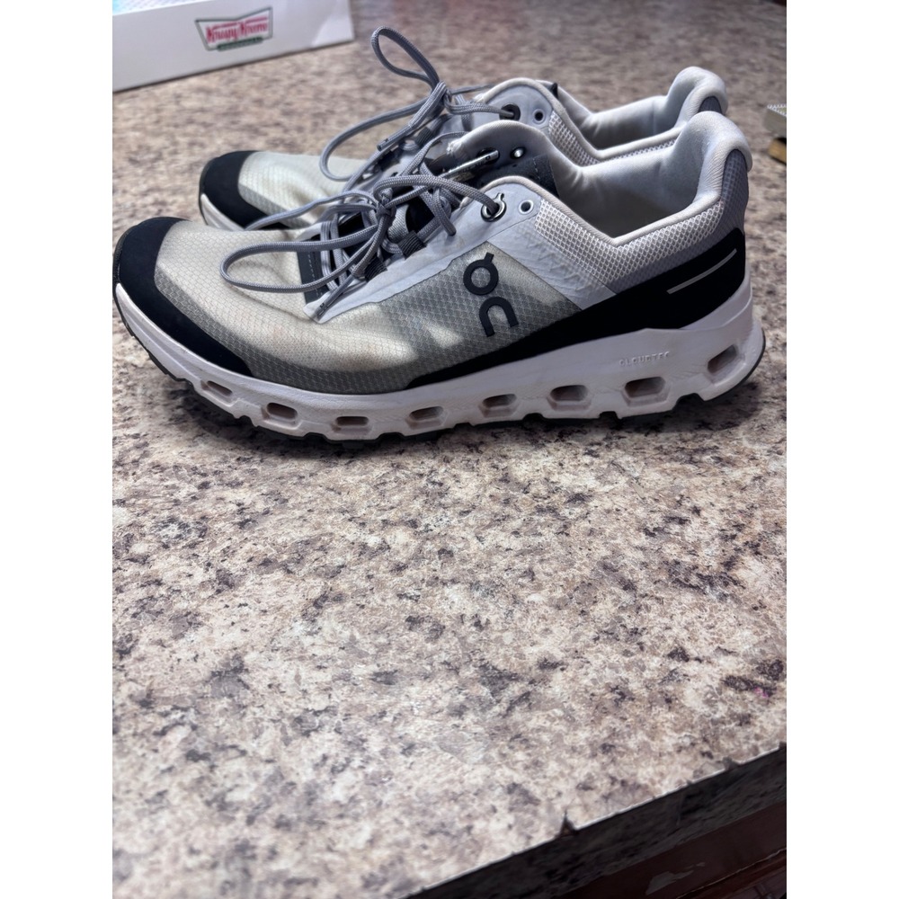 On Cloudultra Women 7.5 Running Shoes Glacier Eclipse Gray Black